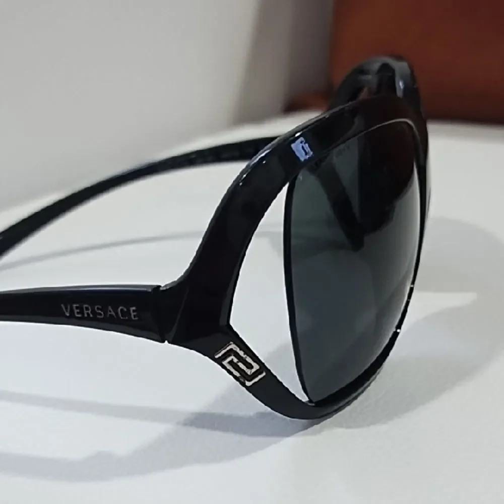 Versace Black Oversized Cat-Eye Sunglasses